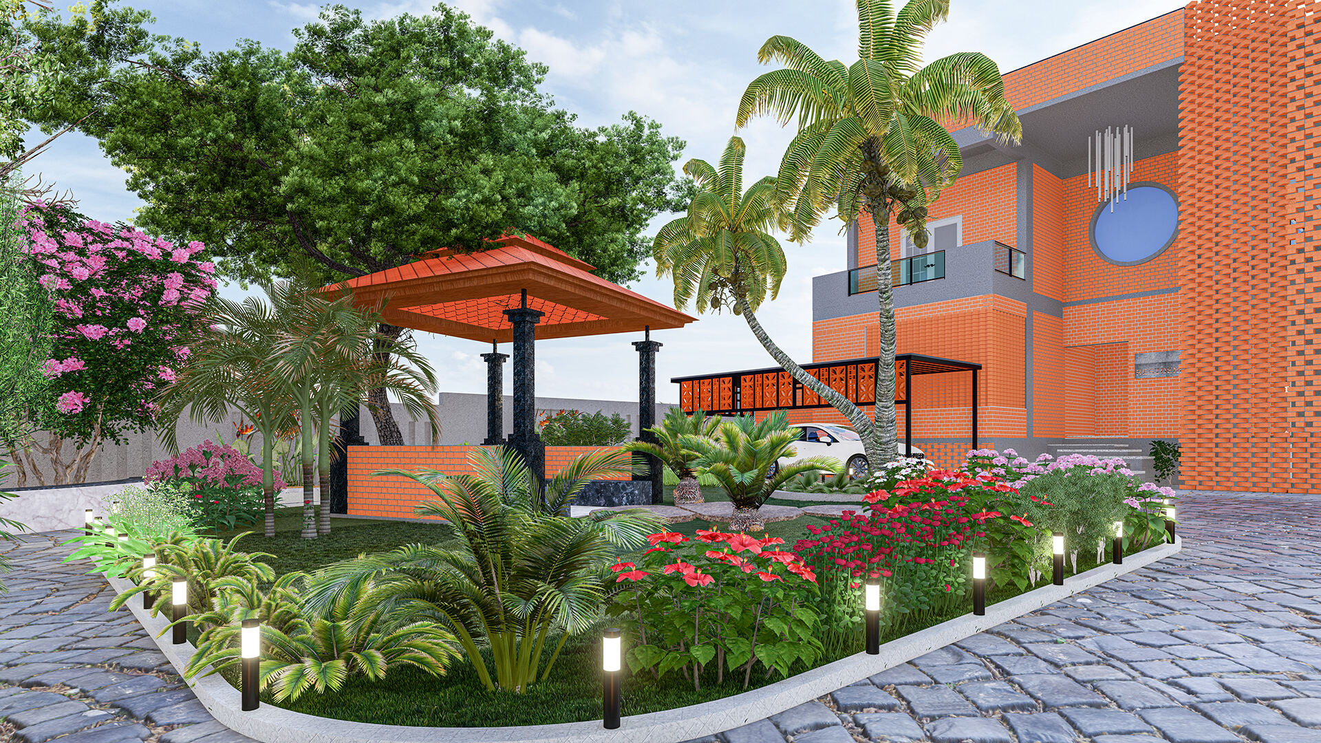 Garden villa landscape