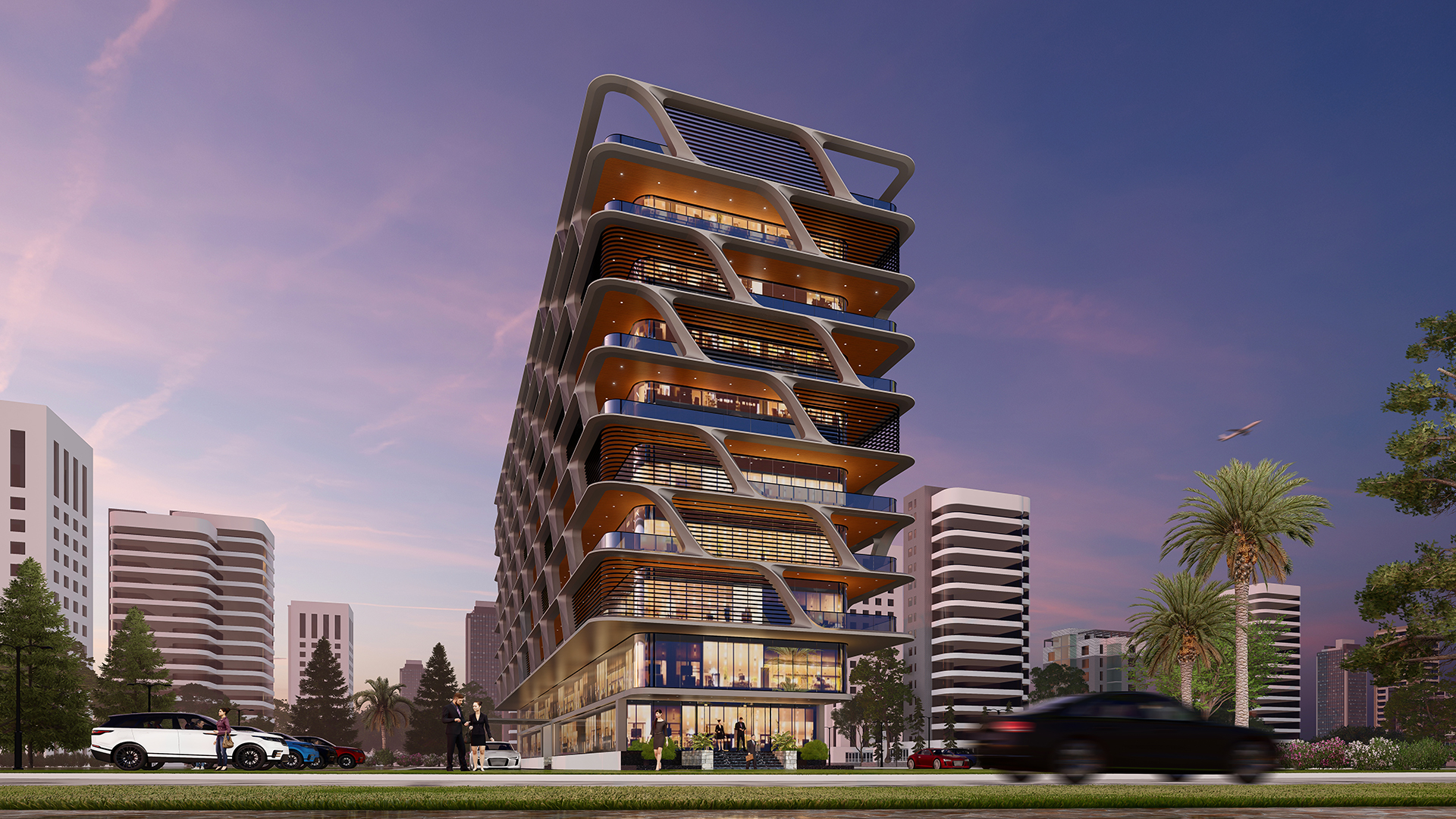 Modern residential tower